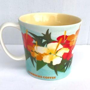 🌺 Rare Starbucks Hawaii Coffee Mug 2010 hibiscus